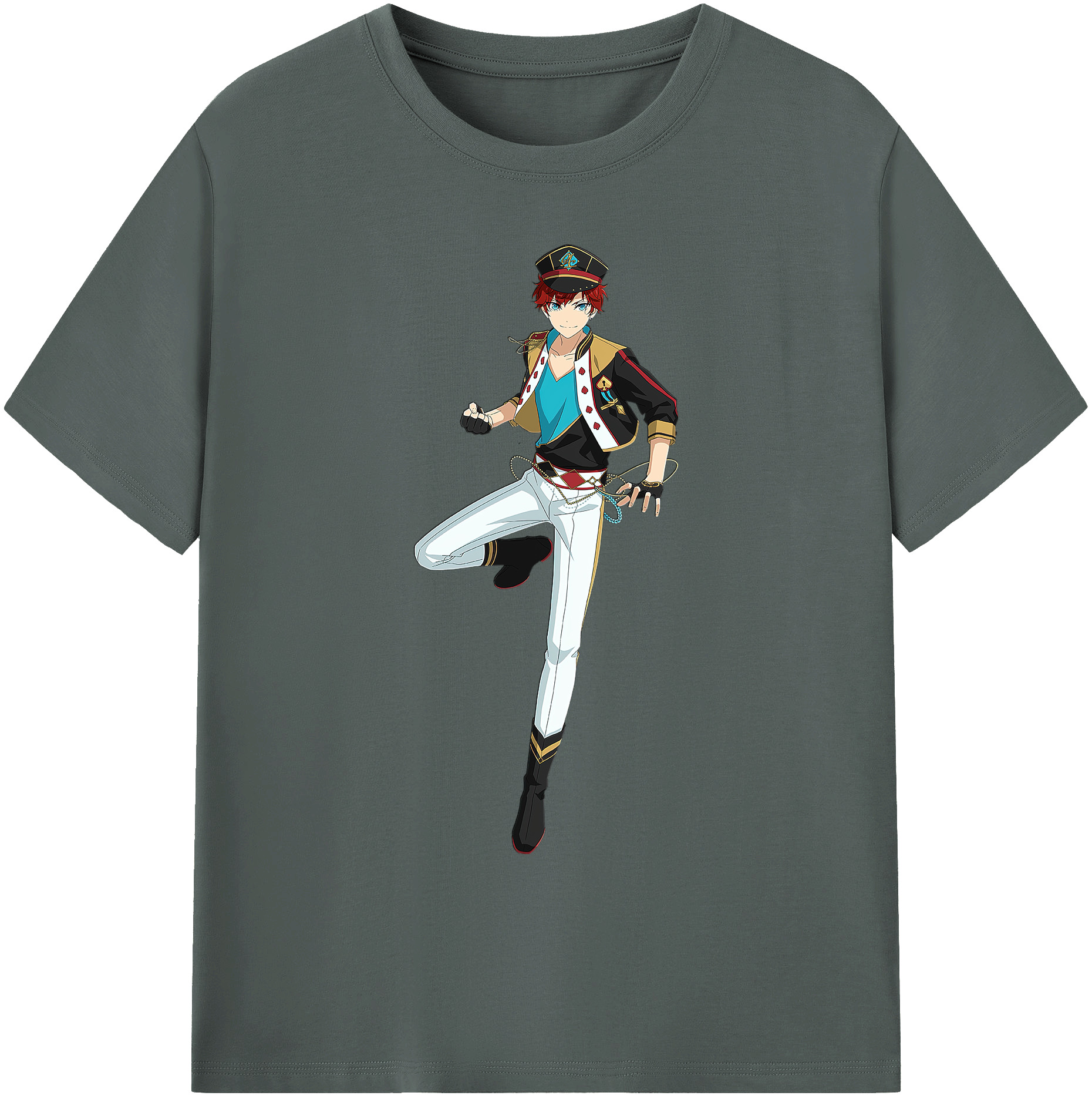 （画像用） あんさんぶるスターズ! Ensemble Stars 綿100％ メンズ半袖Tシャツ｜肌触りやわらか＆通気性